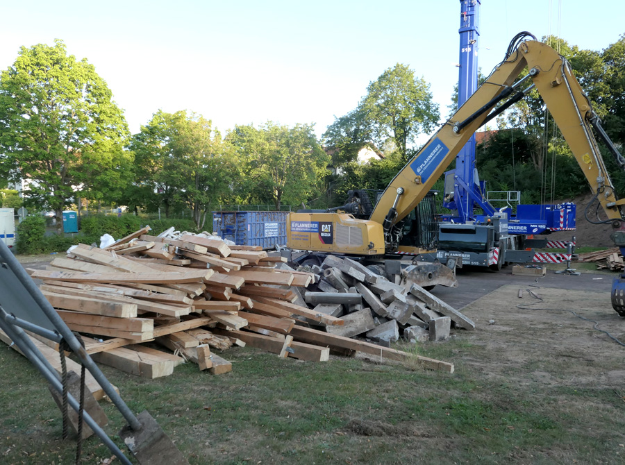 Rückbau der Schulturnhalle Heinersreuth